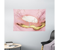 Japanese Art Bird Wide Tapestry