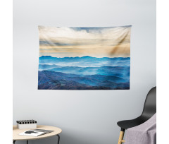 Blue Sea Cream Sky Wide Tapestry