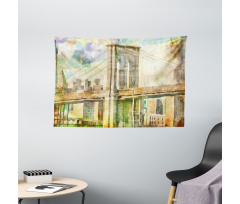 New York Brush Strokes Wide Tapestry