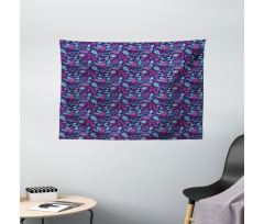 Paisley Teardrops Motif Wide Tapestry