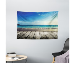 Weathered Beach Waves Wide Tapestry