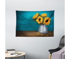 Flowers in Antique Vase Wide Tapestry