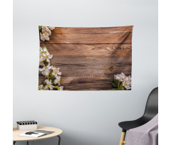 White Bloom Arrangement Wide Tapestry