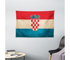 European Country Flag Art Wide Tapestry