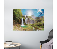 Magnificent Waterfalls Day Wide Tapestry