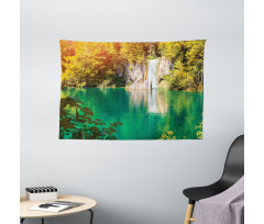 Colorful Forest and Lake Wide Tapestry