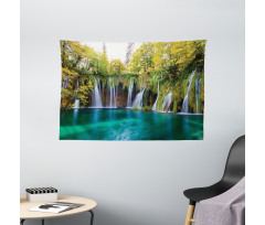 Many Small Waterfalls Photo Wide Tapestry