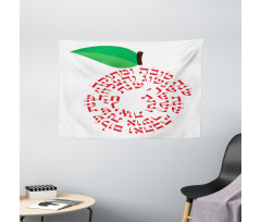 Shana Tova Apple with Wishes Wide Tapestry