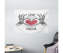 Scary Hands Love Forever Wide Tapestry