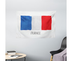 Simplistic Watercolor Flag Wide Tapestry