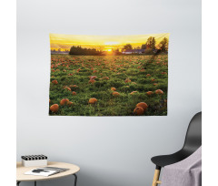 Fall Patch at Sunset Wide Tapestry