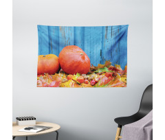 Fruit and Fall Leaf Wide Tapestry