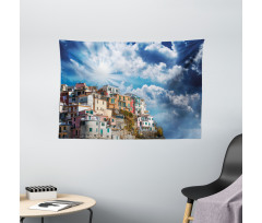 Sky View Houses Wide Tapestry