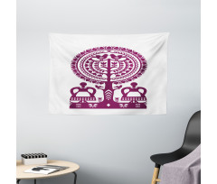 Polish Kurpie Papercuts Wide Tapestry