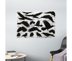 Birds and Feathers Wide Tapestry