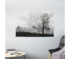 Murder of Crows on Tree Wide Tapestry