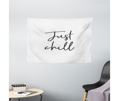 Hand Drawn Typography Wide Tapestry