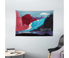 Abstract Mountains and River Wide Tapestry