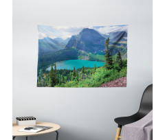 Grinnell Lake and Mountains Wide Tapestry