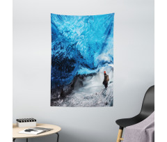 Traveler Man in Ice Cave Tapestry