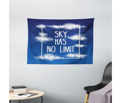 Sky Has No Limit Square Frame Wide Tapestry