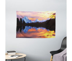 Grand Tetons View at Sunset Wide Tapestry