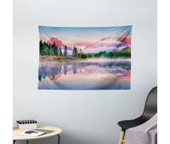 Calm Sunrise on Snake River Wide Tapestry