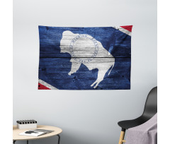 Equality State Flag Wooden Wide Tapestry