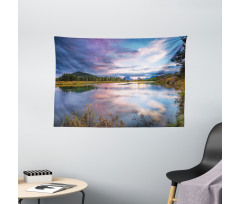 Sunset on Oxbow Bend Wide Tapestry