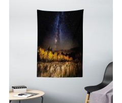 Milky Way Aspens and Tetons Tapestry