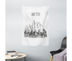 Simple Sketch Grand Teton Tapestry