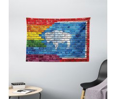 Equality State and Gay Flag Wide Tapestry