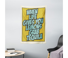 Retro Design Funny Words Tapestry