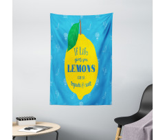 Mexican Words on Lemon Tapestry