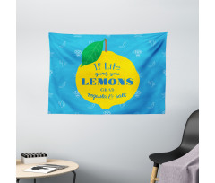 Mexican Words on Lemon Wide Tapestry