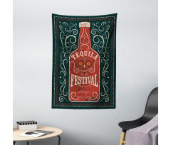 Retro Swirls and Bottle Tapestry