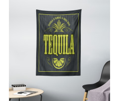 Vintage Alcohol Themed Text Tapestry