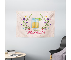 Floral Viva Mexico Wide Tapestry