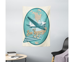 Bon Voyage and Retro Plane Tapestry