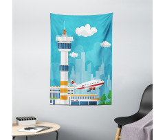 Control Tower and Plane Tapestry