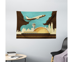 Airfield Plane and City Wide Tapestry