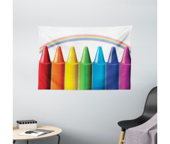 Painting Craft and Rainbow Wide Tapestry