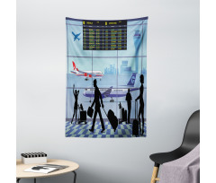 Planes People Flight Board Tapestry