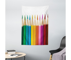 Colorful Pencils Macro Photo Tapestry