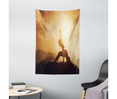 Asian Man Practices Photo Tapestry