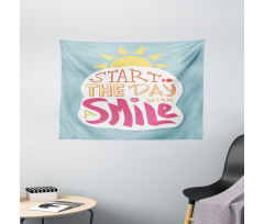 Start with a Smile Wide Tapestry