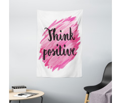 Text Pink Strokes Tapestry