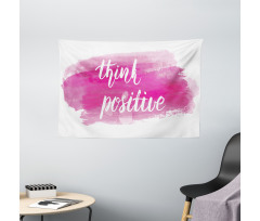 Calligraphy on Pink Wide Tapestry