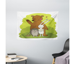 Simple Animals Wide Tapestry