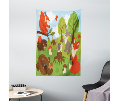 Woodland Fauna Tapestry